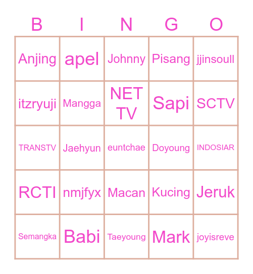 TORIKKU BINGO Card