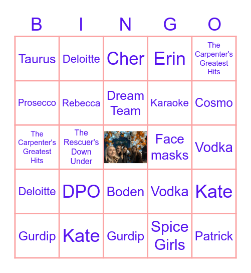Anna's Birthday Bingo Card
