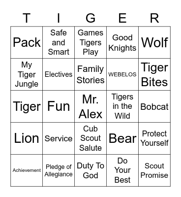 Den 9 Bingo Card