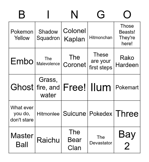 Star Wars BINGO Card