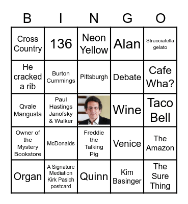 Kirk's Birthday Bingo!! Bingo Card