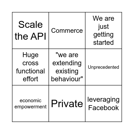 Business all hands bingo Card