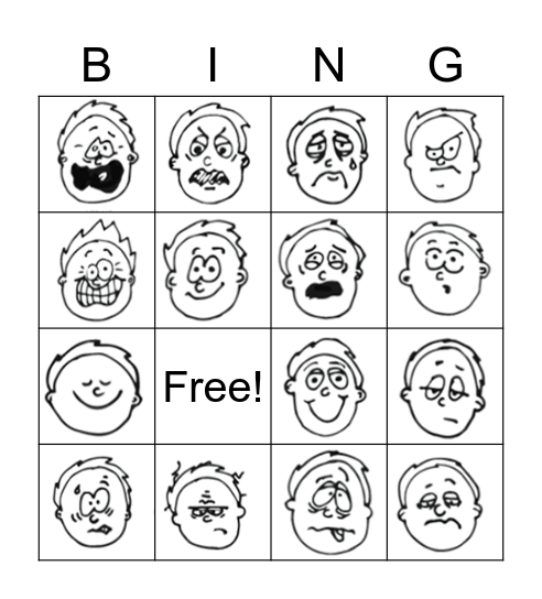 Emotions Bingo Card