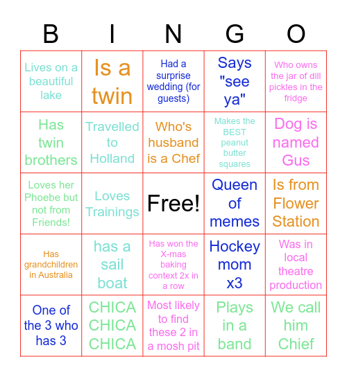 Find Someone Who Bingo Card