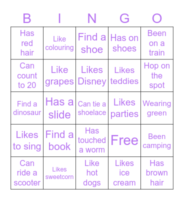 Thea’s  Bingo Game Bingo Card