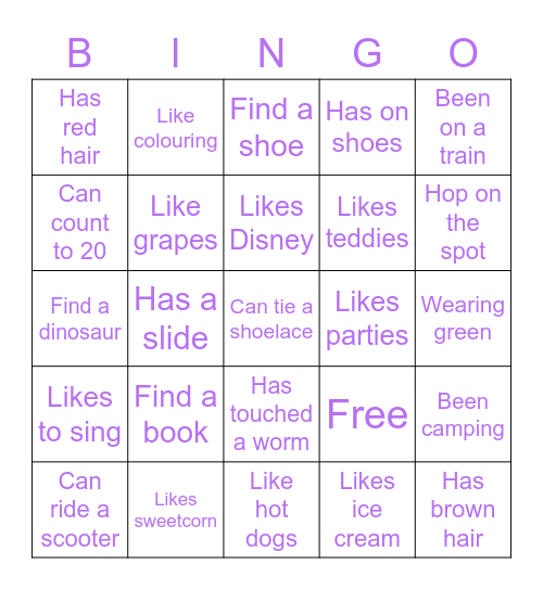 Thea’s  Bingo Game Bingo Card
