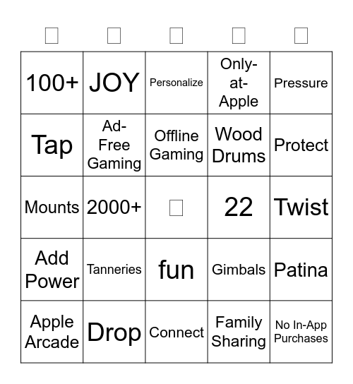 Going Further With Apple Accessories Bingo Card
