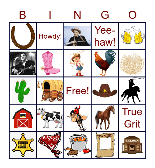 Western Bingo Card