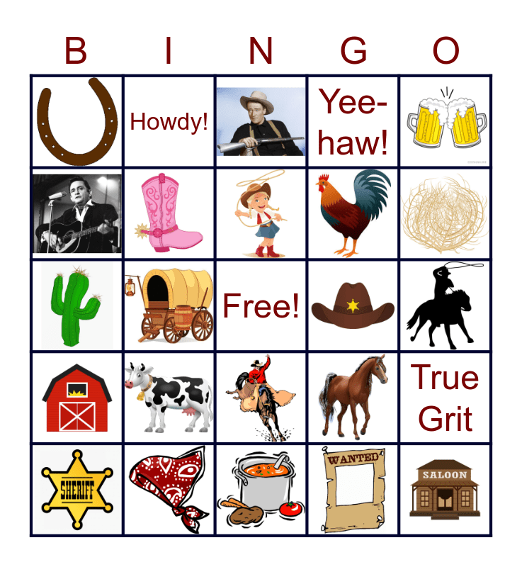 western-bingo-card