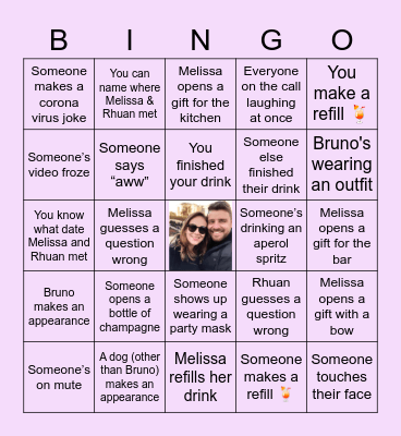Melissa’s Bridal Shower Bingo Card