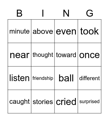 Words to Know Beach Bingo Card