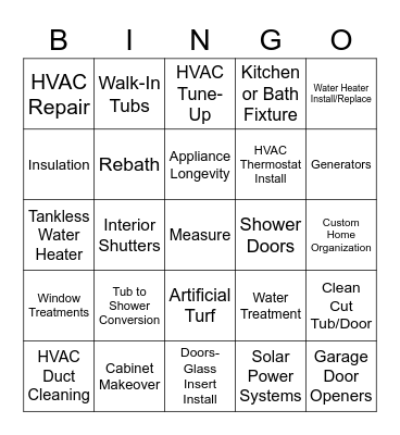 Leads & Measures Bingo Card