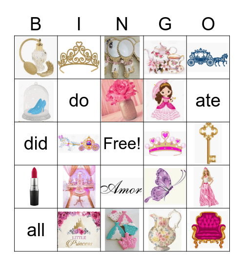 PRINCESS Bingo Card