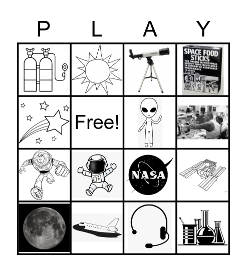 Space Bingo Card