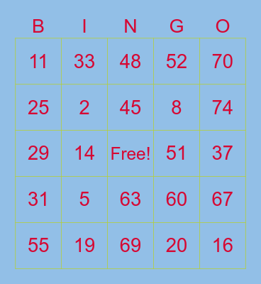 BINGO KA DAY! Bingo Card