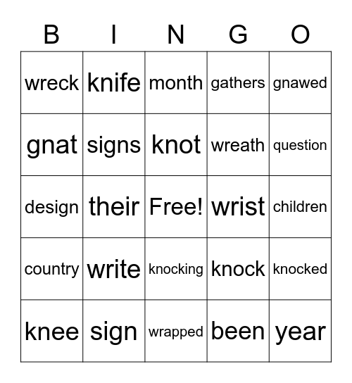 BINGO Card