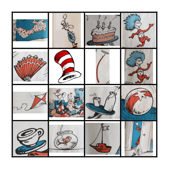 THE CAT IN THE HAT Bingo Card