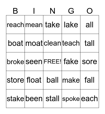 Bingo Card