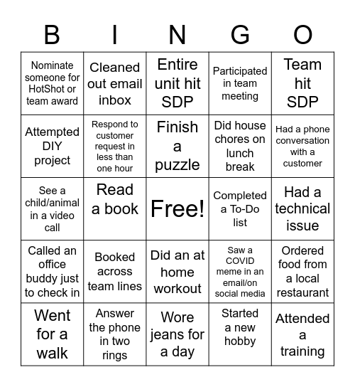 Docs Bingo Card