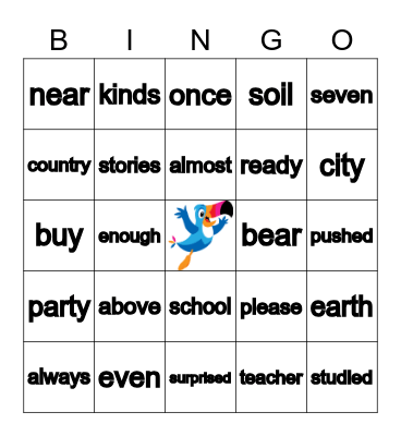 Words to Know Word-O! Bingo Card