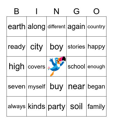 Word-O Bingo Card