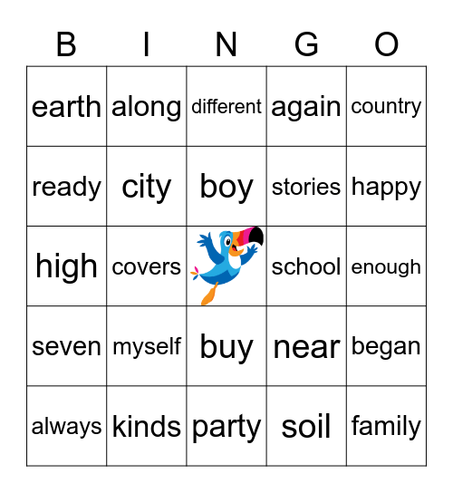 Word-O Bingo Card