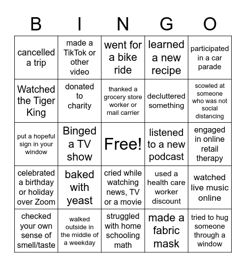 AST PCOP Zoom Happy Hour Bingo Card