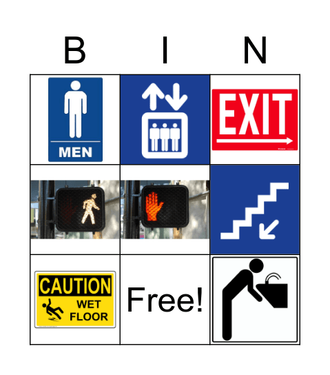 Community Signs Bingo 3x3 Bingo Card