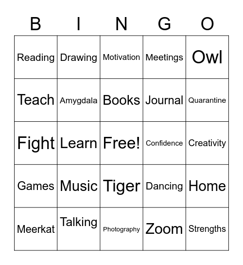 ETC bingo - May 21 Bingo Card