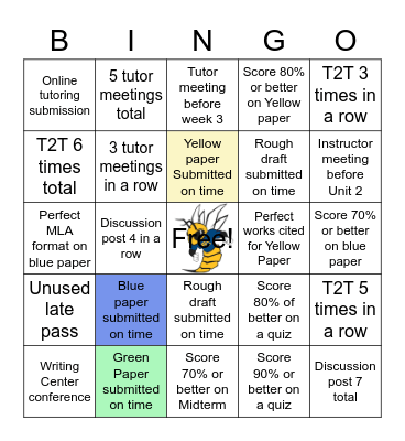 Prof. Sabau's English Bingo Card