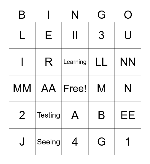 GLOBE Bingo Card