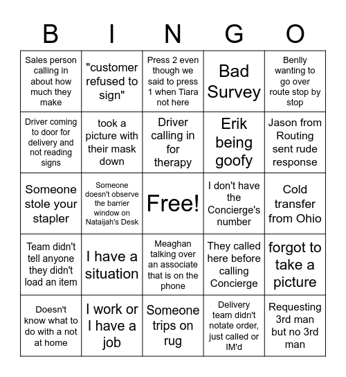 Bingo Card