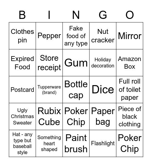 Epic Team Scavenger Hunt - Round 4 Bingo Card