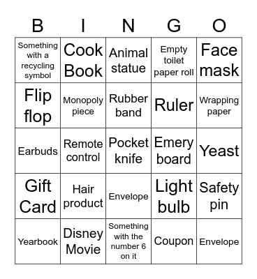 Epic Team Scavenger Hunt - Round 5 Bingo Card