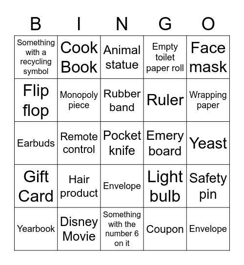 Epic Team Scavenger Hunt - Round 5 Bingo Card