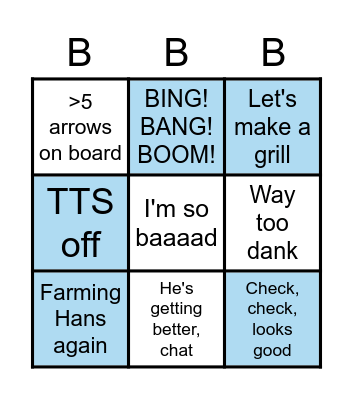 Hikaru's stream bingo! Bingo Card