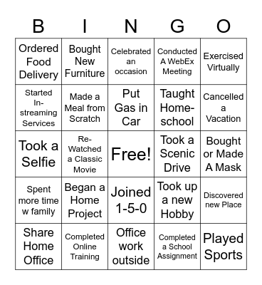 TEAM JENN Bingo Card