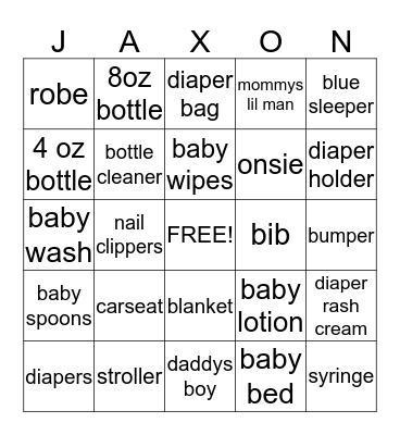 Gift Bingo  Bingo Card