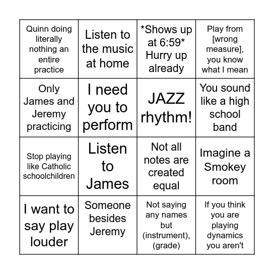 Jazz in the AM Bingo Card