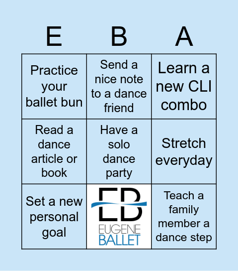 EBA Stay-at-Home Bingo! Bingo Card