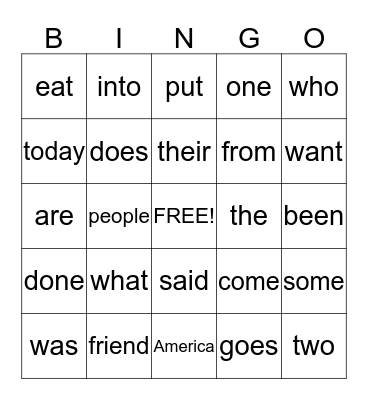 Homework Night Bingo! Bingo Card