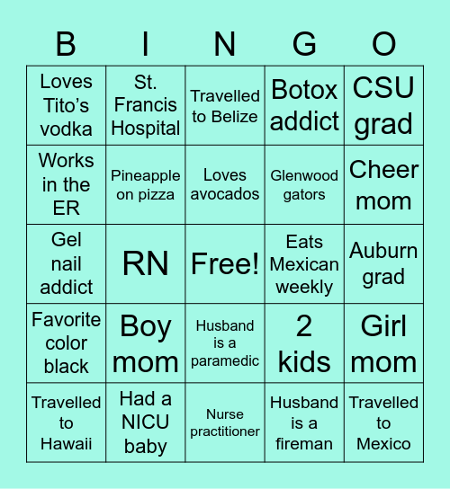 Brittany Bingo Card