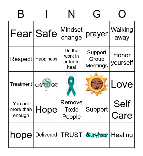 Hope for healing Bingo Card