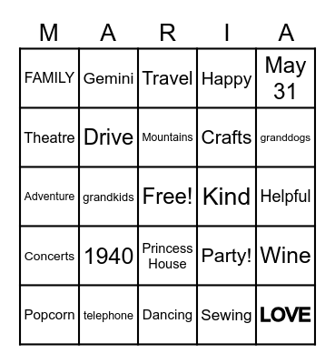 Happy 80th Birthday! Bingo Card