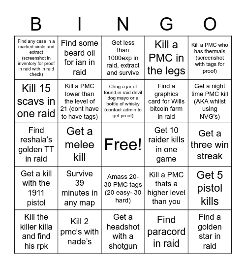 Night Time Bingo