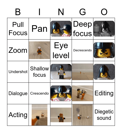 Film techniques Bingo Card