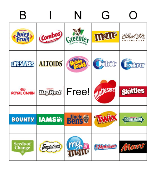 Mars Wrigley BINGO Card