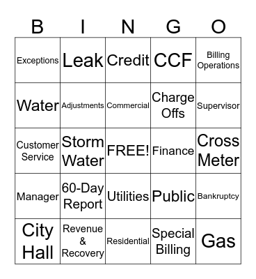 Customer Service Week BINGO Card