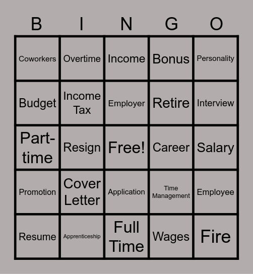 Pre-ETS Bingo!!! Bingo Card