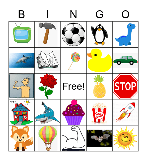 Kids Bingo Card